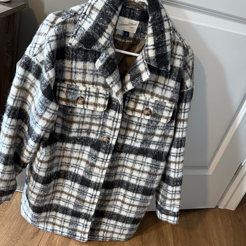 Universal Thread Plaid Jacket - Black and White - image 1